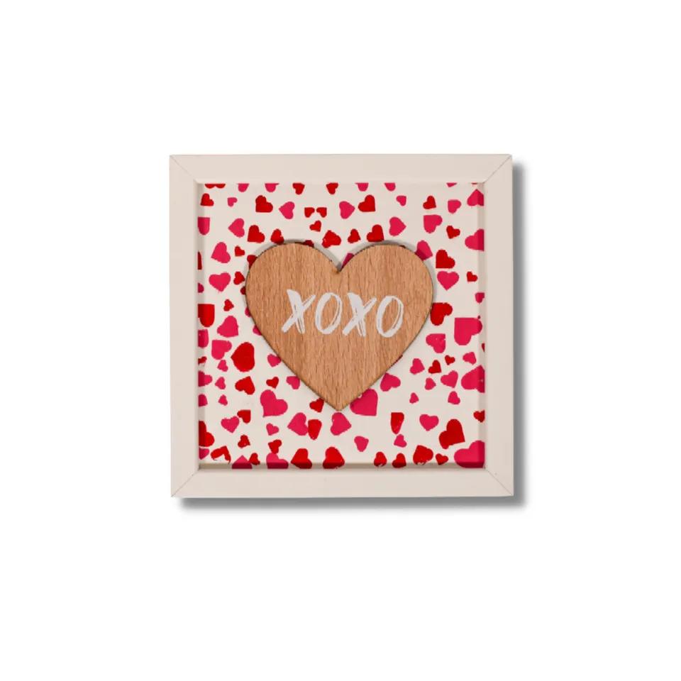 Cadre Deco Mural  Lova  Avec Coeur 16x16 Cm