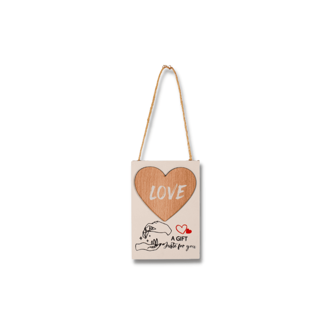 Cadre Deco Mural Lova Avec Coeur+Corde 16x11 Cm