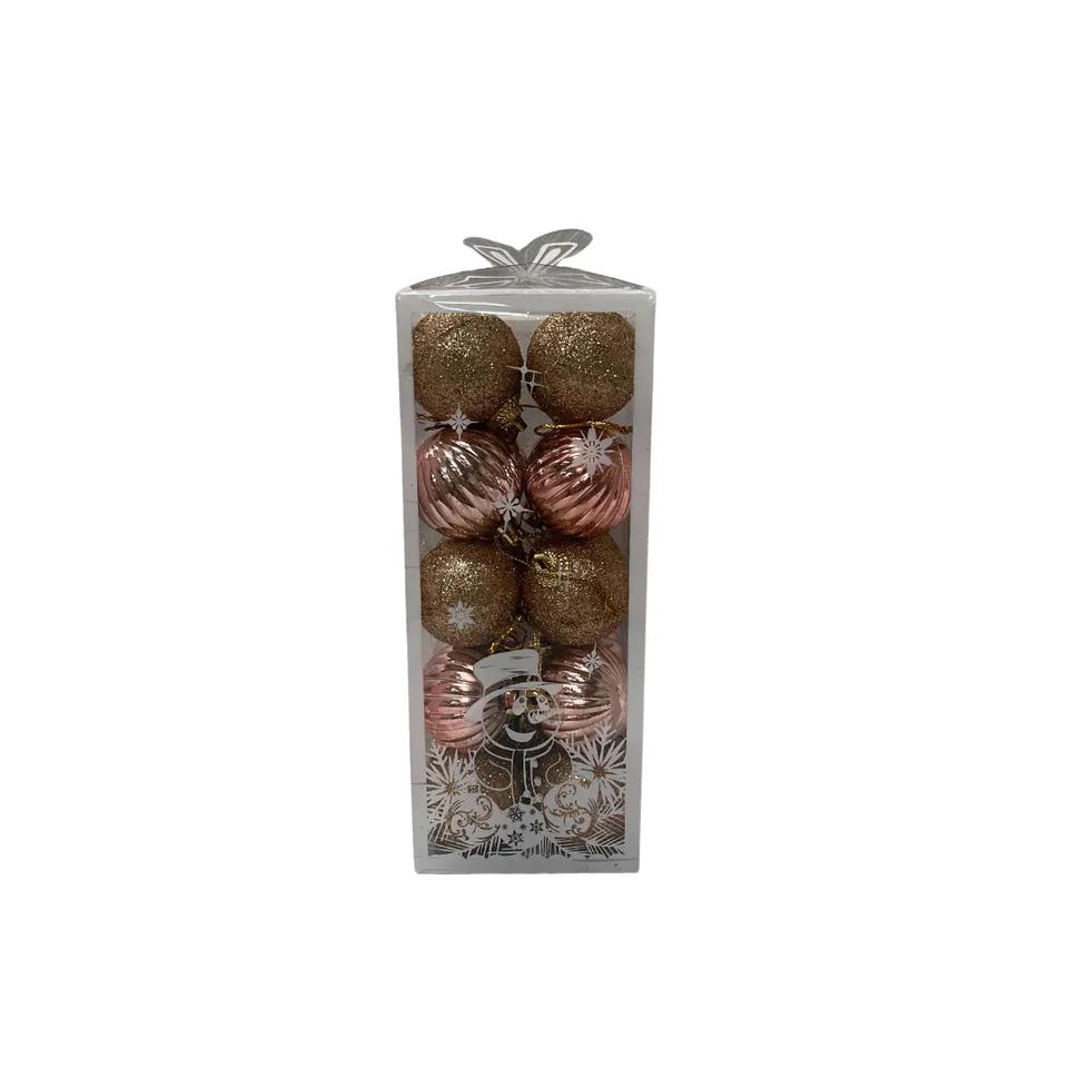 Boule De Noël Argente /Rose Gold 20psc Boite Rect S
