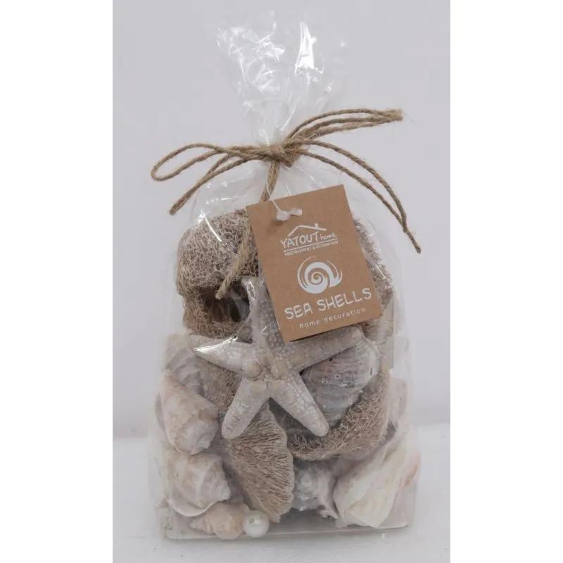Sachet Melange Coquillage Blanc (L12xh16cm)  Ref De146005
