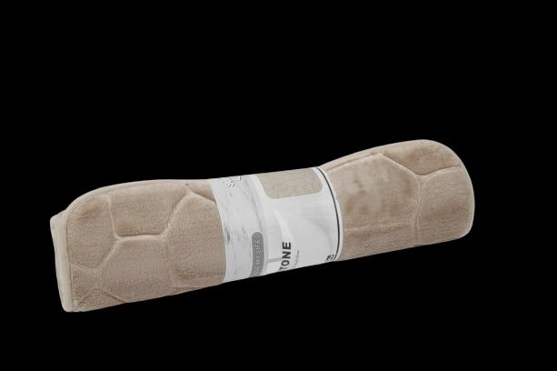Tapis De Bain 45x70 Cm  Beige Uni   Ref Cq547-1/Js160201