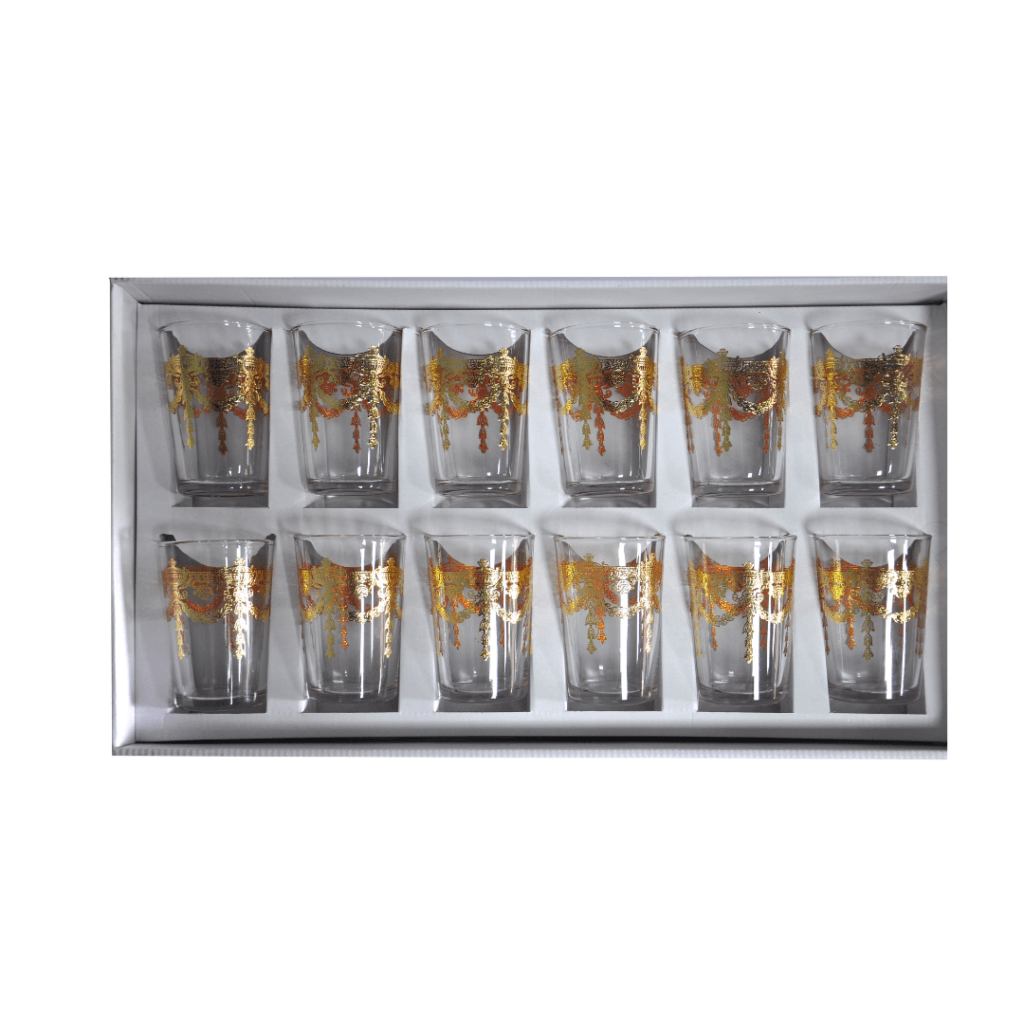 Set 12 Verres Nomade  A The Marocaine Conique Transparent