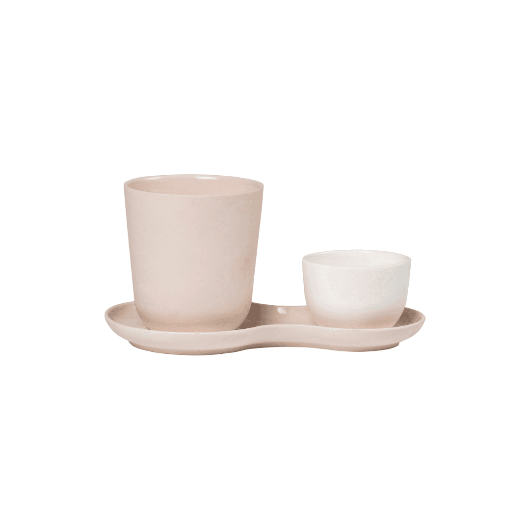Nudge Set Coffee 2 Tasse +Assiette Clr Bonbons Raspberry Ref 820060