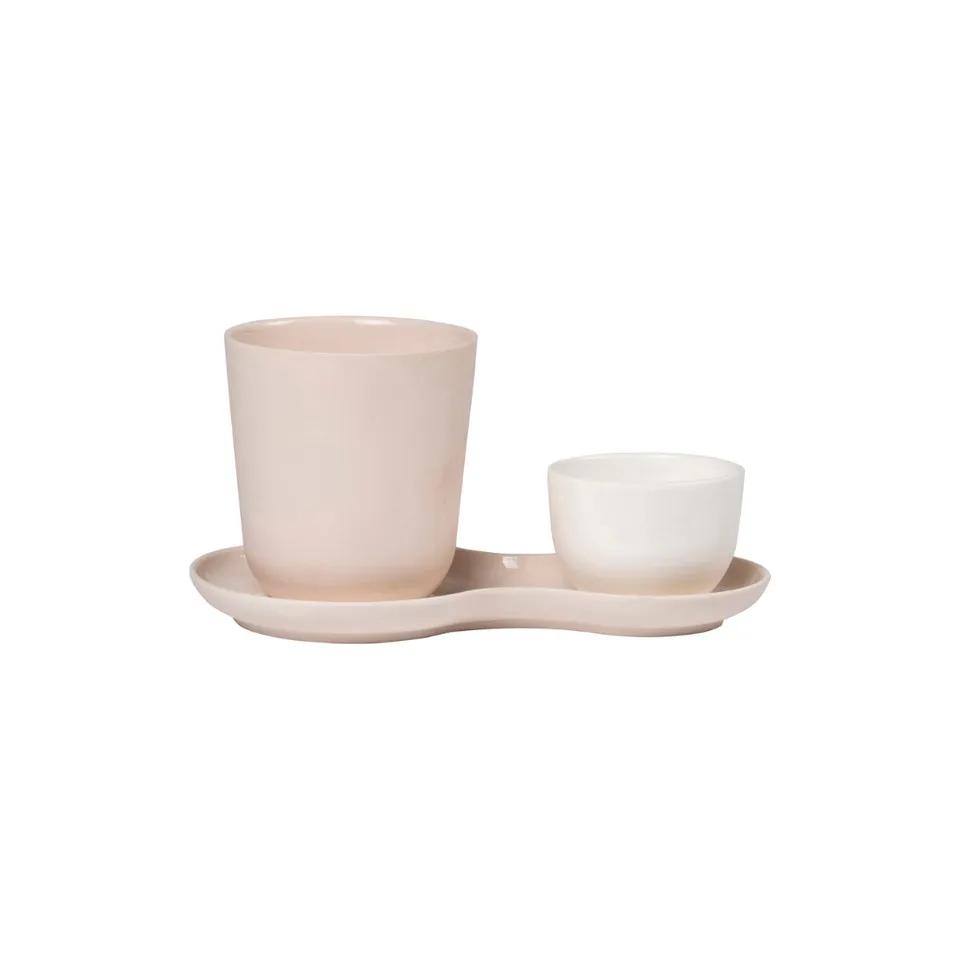 Nudge Set Coffee 2 Tasse +Assiette Clr Bonbons Raspberry Ref 820060