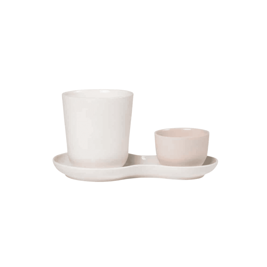 Nudge Set Coffee 2 Tasse +Assiette Clr Cream Ref 820061