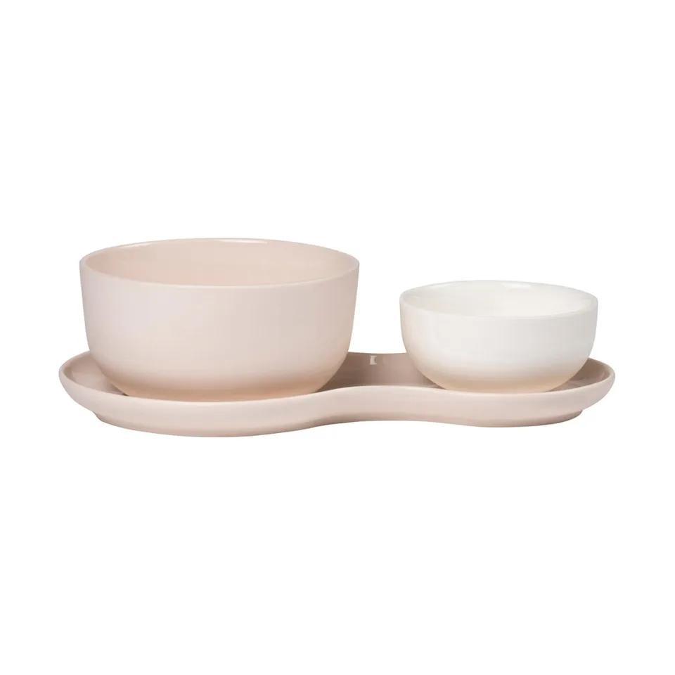 Nudge Set Soup & Salade 2 Bols +Assiette  Clr Bonbons Raspberry 820064