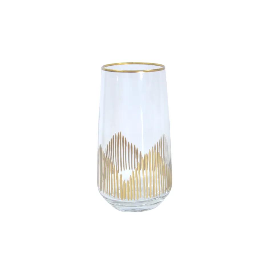 Pera Verre A Eau 6 Pcs Long En Verre Dore Ref Mkr-6265