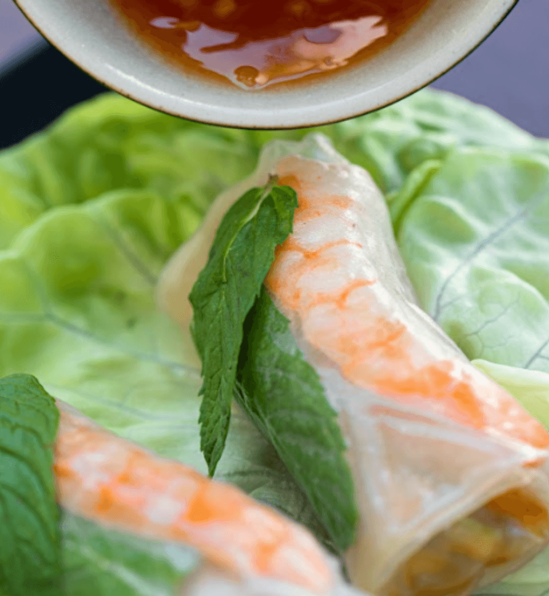 Rouleaux de printemps crevettes crudités (2 pièces)