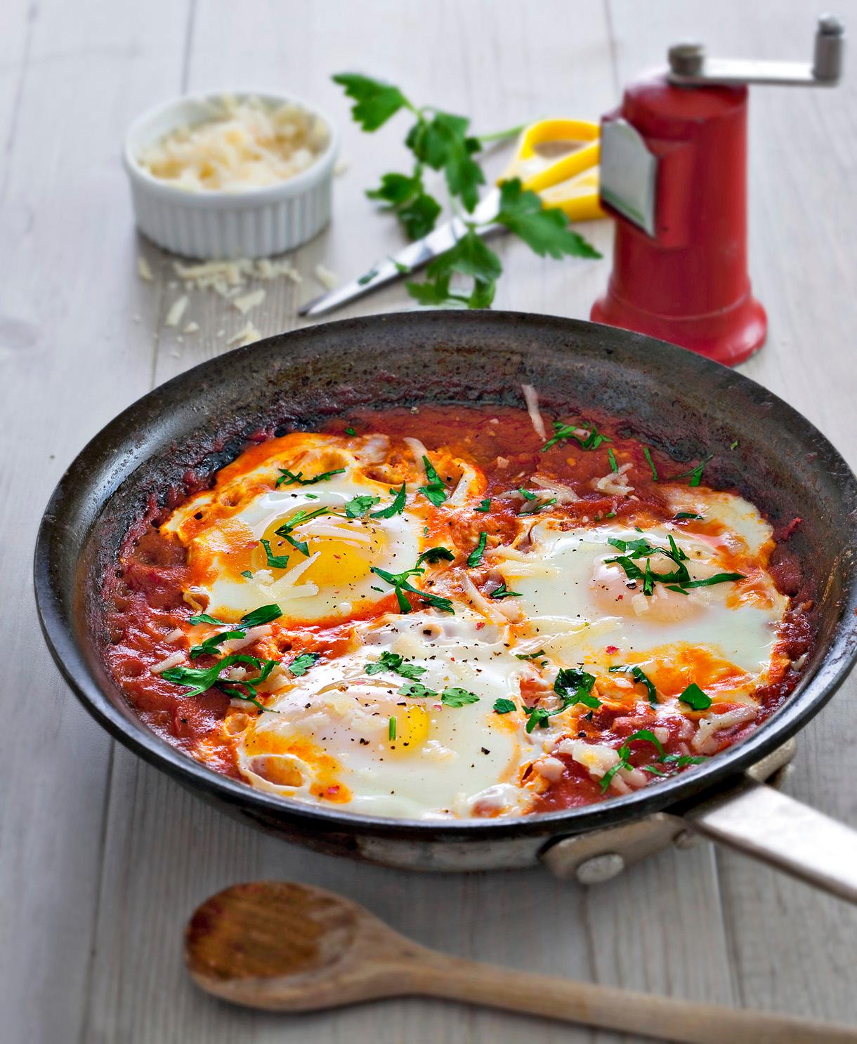 Œufs Gambas Tomates