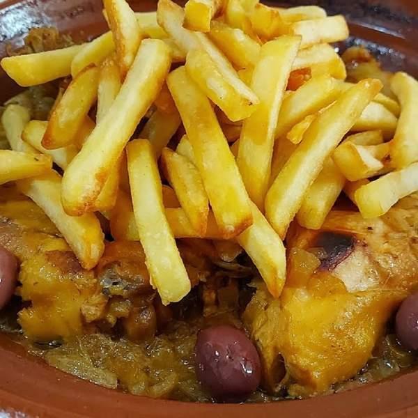Tajine Poulet Au Citron Avec Frites
