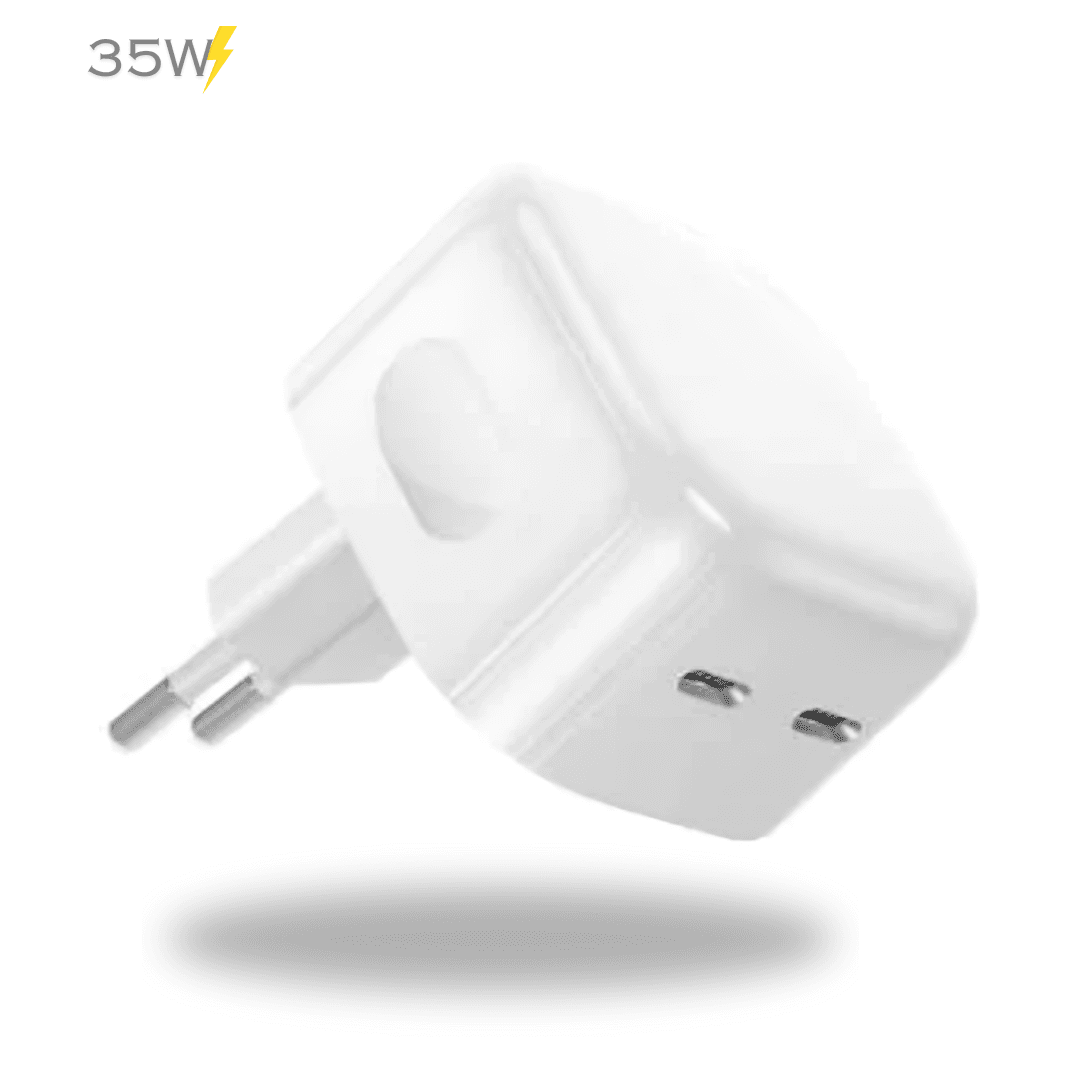 Adaptateur 35W Dual port USB-C + C  Haute Qualité