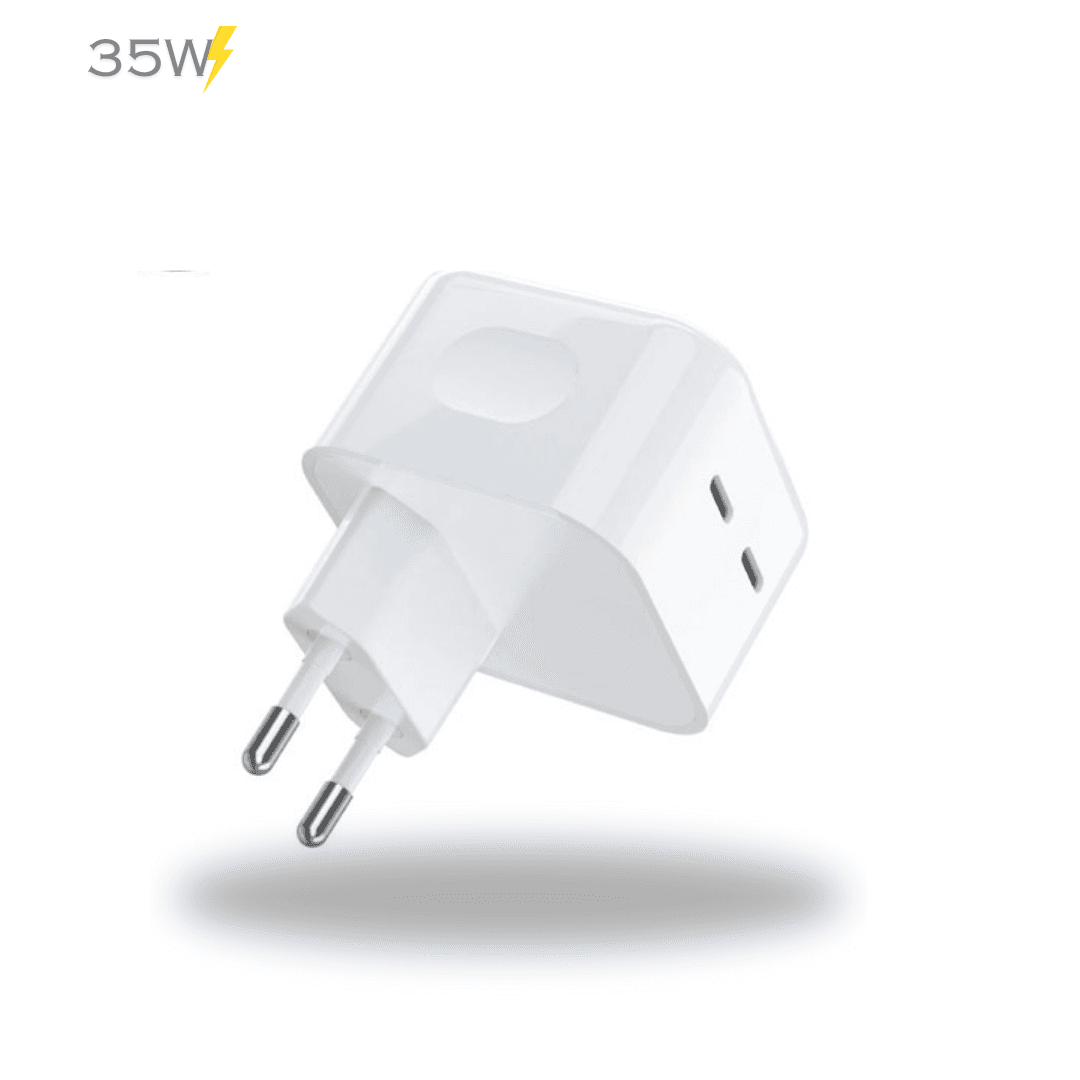 Adaptateur 35W Dual port USB-C + C  Bonne Qualité