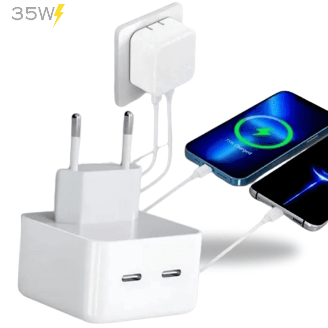 Chargeur 35w Dual ports USB-C+C / USB-C To Lightning cable Haute Qualité