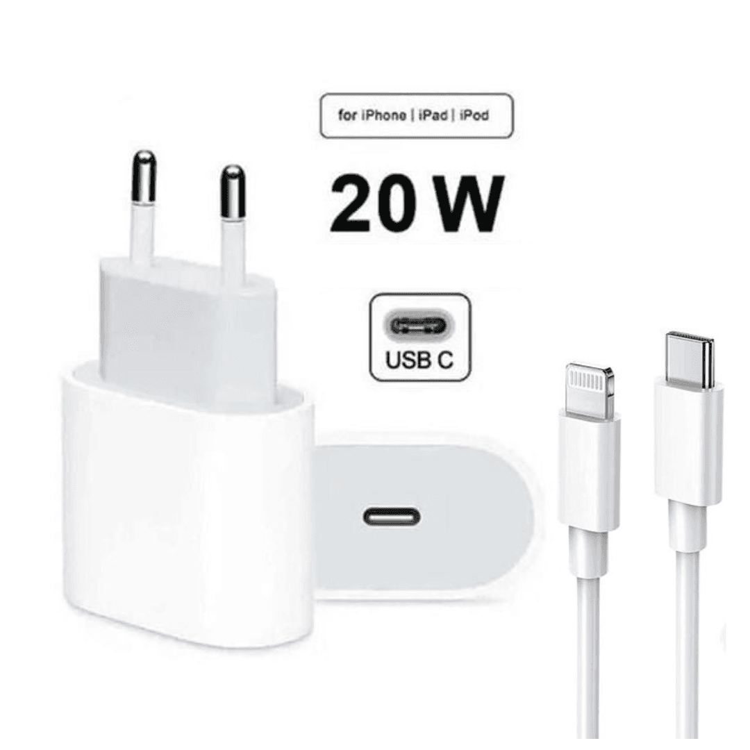 Chargeur 20W USB-C /USB-C To Lightning Cable Haute Qualité
