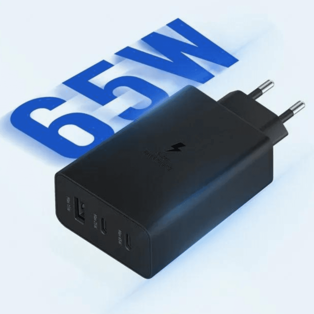 65W PD POWER ADAPTER TRIO USB-C x 2 PORTS / USB-A PORT Haute Qualité