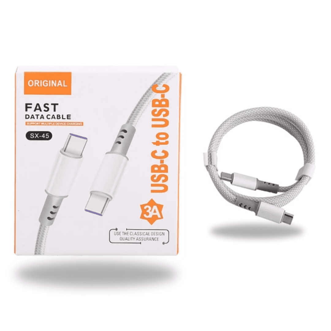 CABLE ORIGINAL SX-45  USB-C TO USB-C SX-45 Bonne Qualité