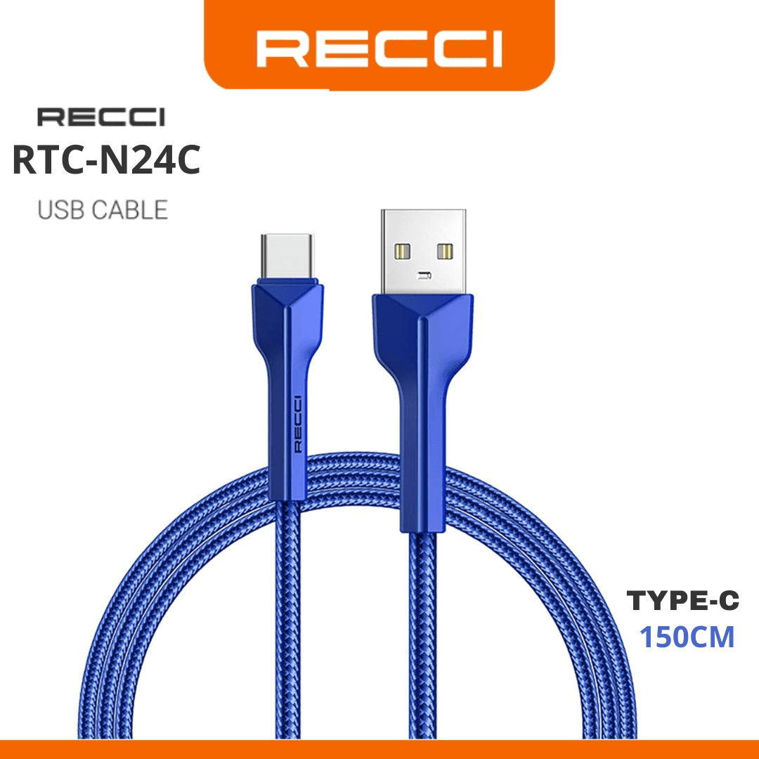 Cable RECCI THOR RTC-N24C TYPE-C 5A 150CM Haute Qualité