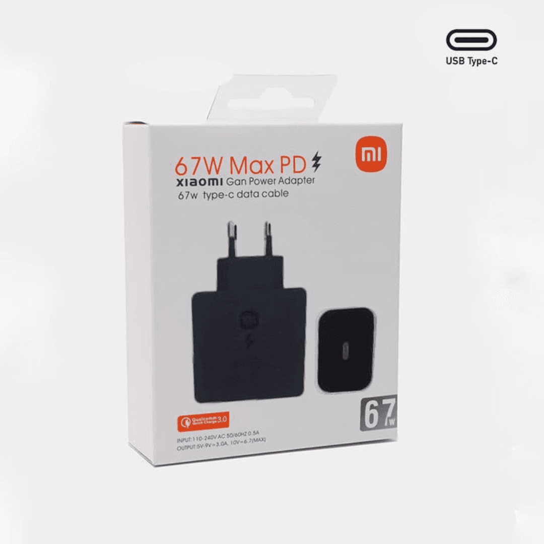 XIAOMI CAN POWER ADAPTER 67W TYPE-C DATA CABLE Haute Qualité