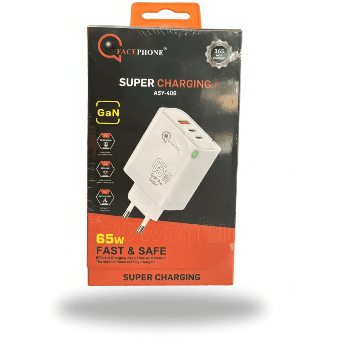 SUPER CHARGING ASY-406 FACEPHONE 65W Haute Qualité