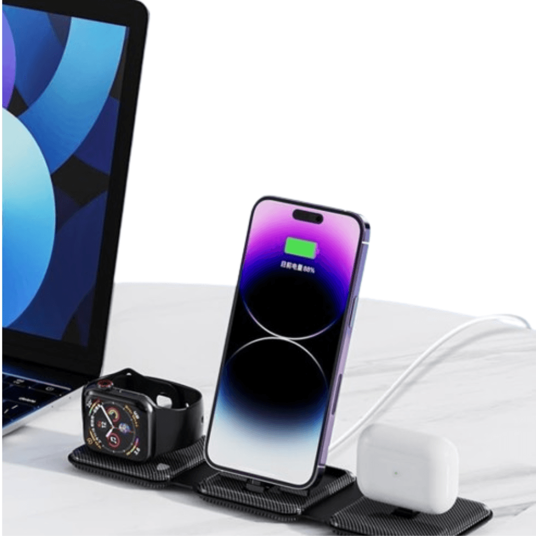 Magnetic 3in1  Foldable Wirless Charging Station A75  Haute Qualité