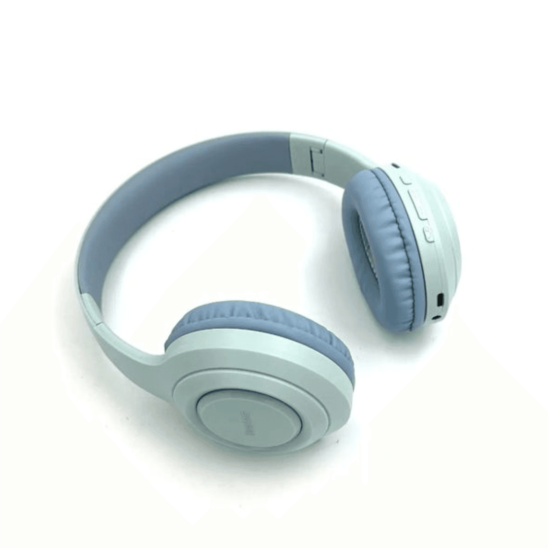 Casque Bandeau Sans Fil Microphone Portable Deepbass R13 (Gris Bleu)