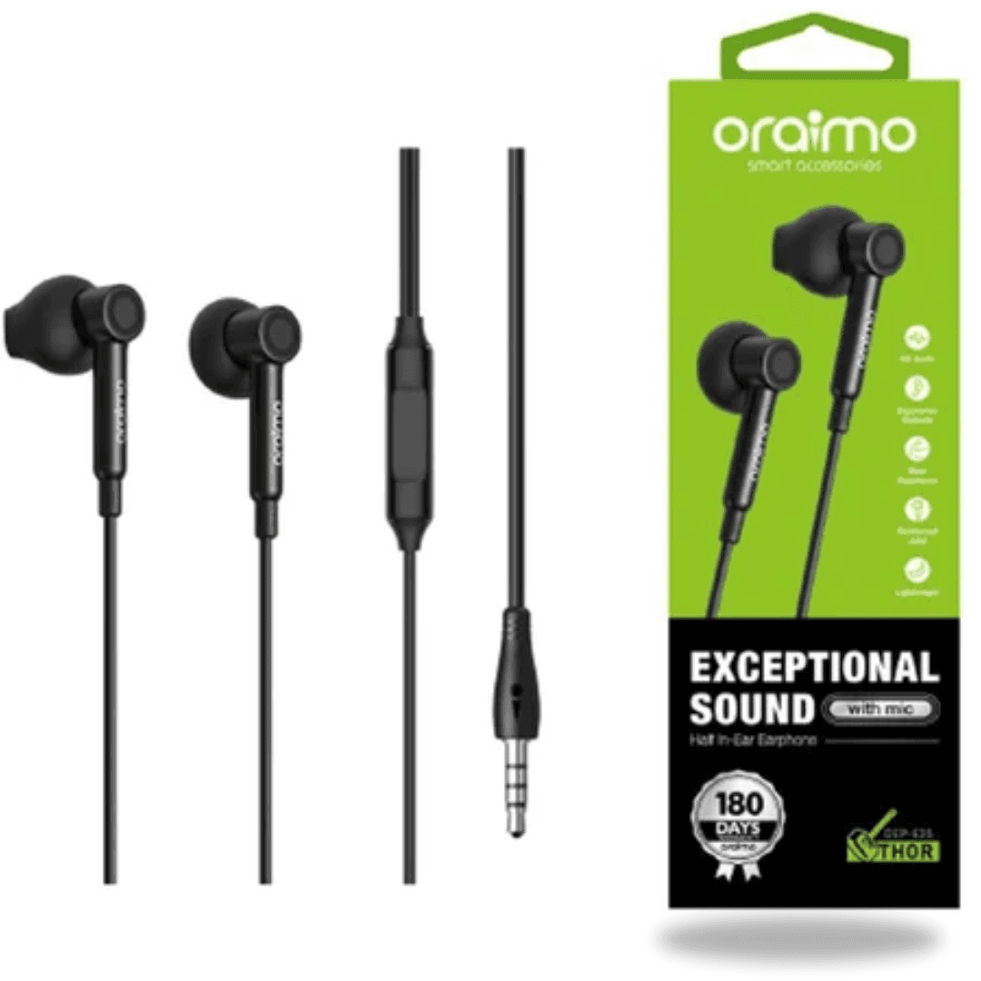 Ecouteur Oraimo  OEP-E21P Haute Qualité Noir