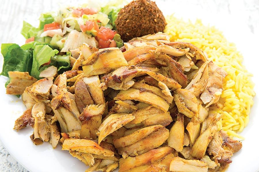 Shawarma plat avec salade