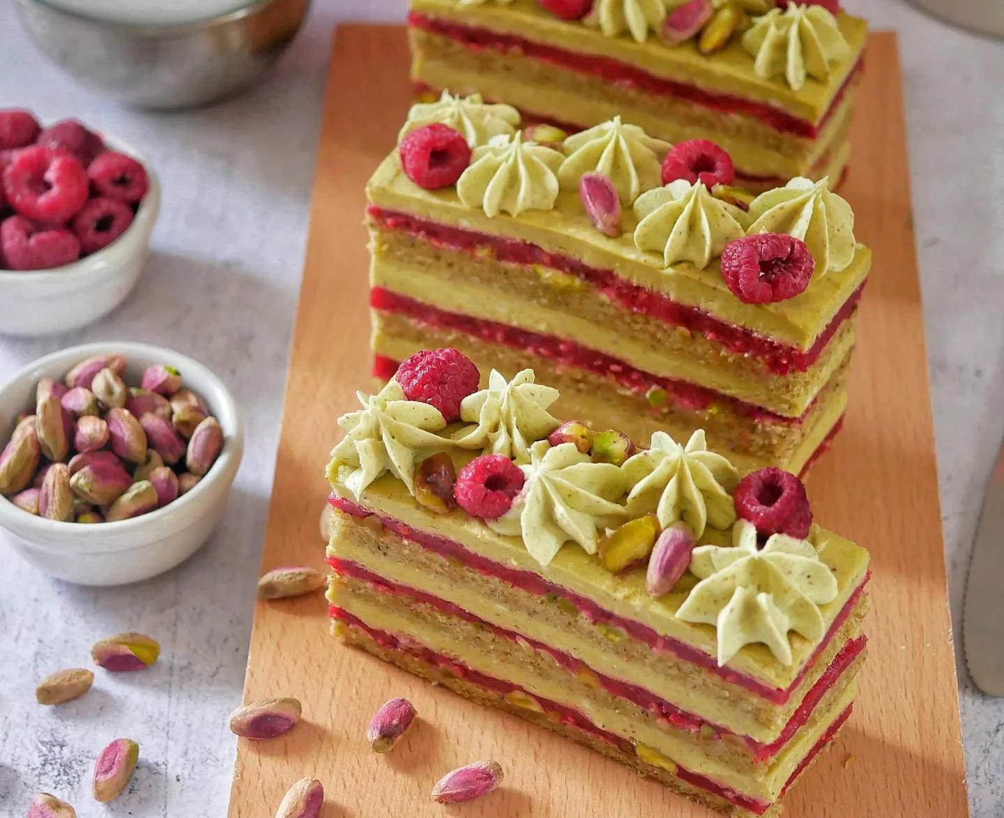 Pistache framboise