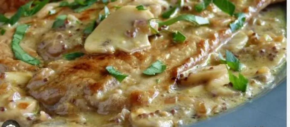 Escalope Gratinée Champignon  au Fromage