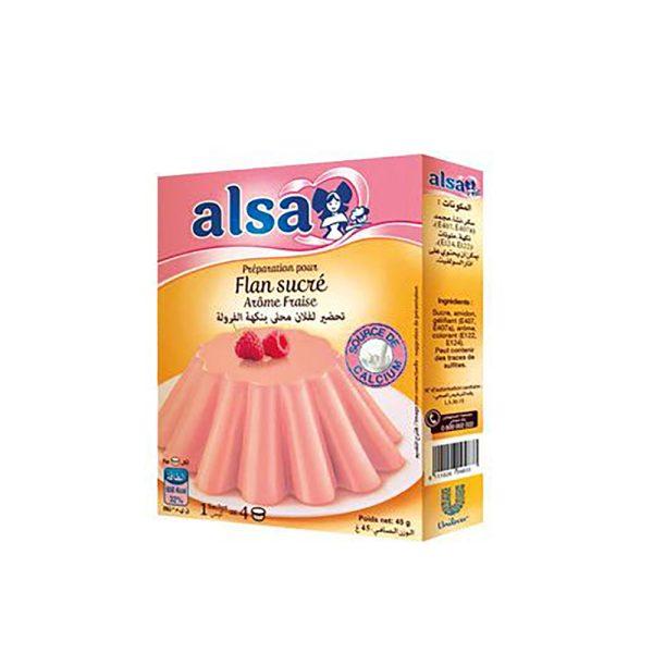 Flan Sucré Fraise - ALSA