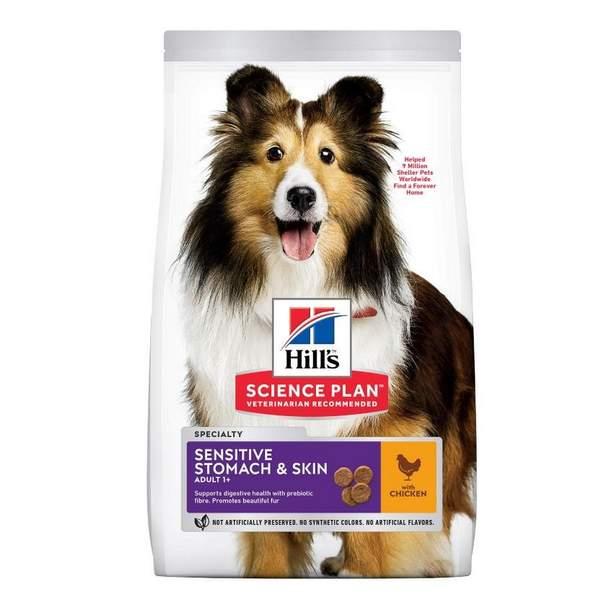 HILLS Sensitive Stomach & Skin Medium Adult Dog Food Chicken 14kg (26091)