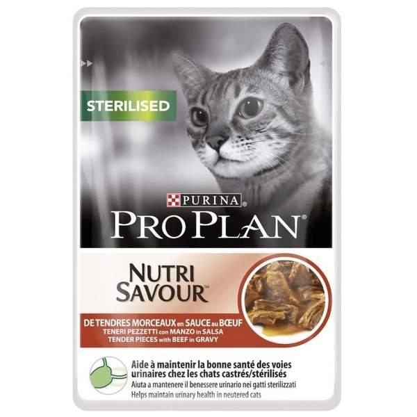 PURINA PRO PLAN ALIMENT HUMIDE CHAT NUTRISAVOUR STERILISED 85 G (87695)