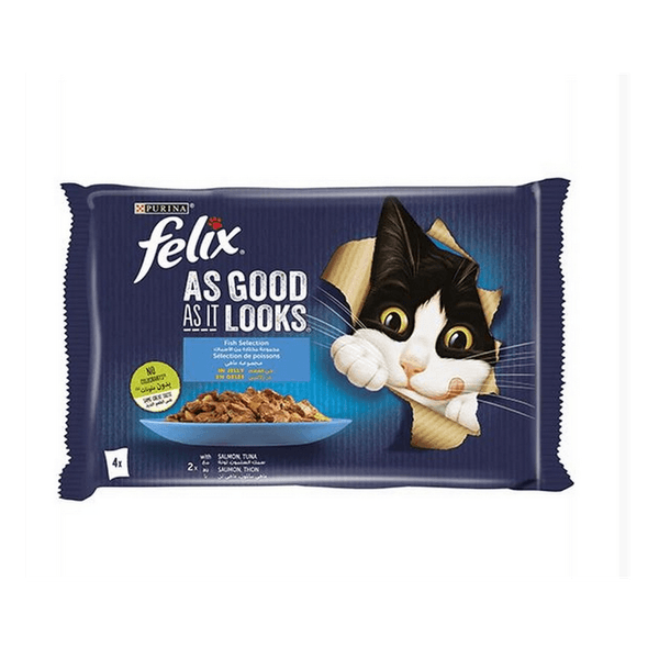 PURINA FELIX Paté pour chat sélection de poissons 4 x 85 G (94566)