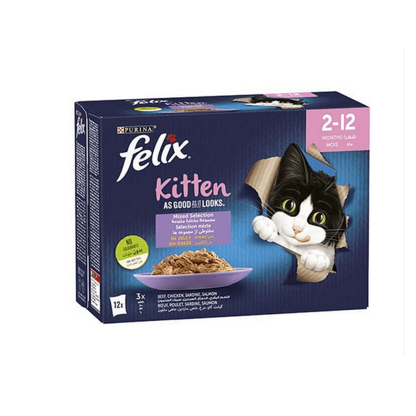 PURINA FELIX POCHON CHAT JUNIOR POULET 12x85GR (95648)