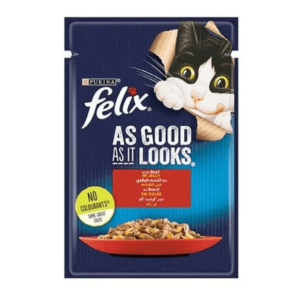 PURINA FELIX POCHON CHAT FELIX BOEUF 85GR (95471)