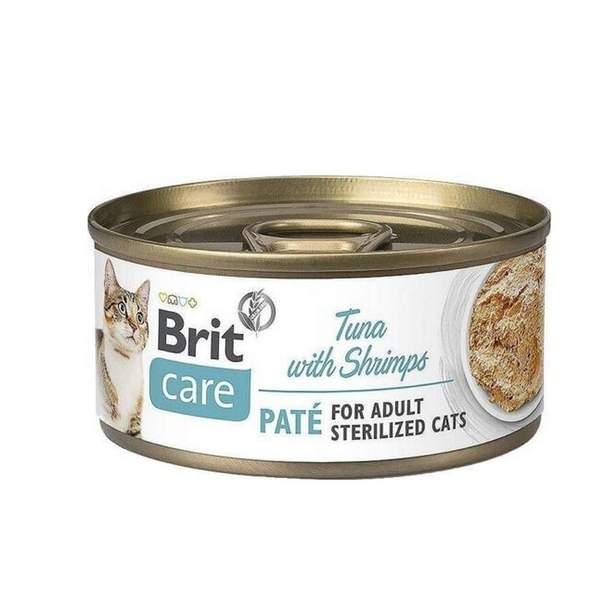 BRIT CARE Cat Sterilized Tuna Paté with Shrimps 70 g (45513)