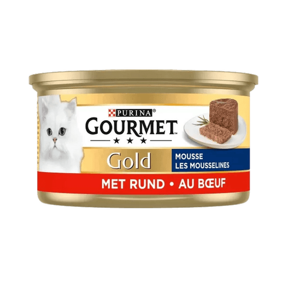 GOURMET GOLD Pat chat Mousselines Au Boeuf 85G (70469)