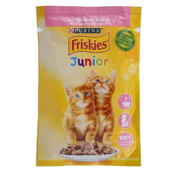 FRISKIES Chats junior poulet pouchons 85 GR (76855)
