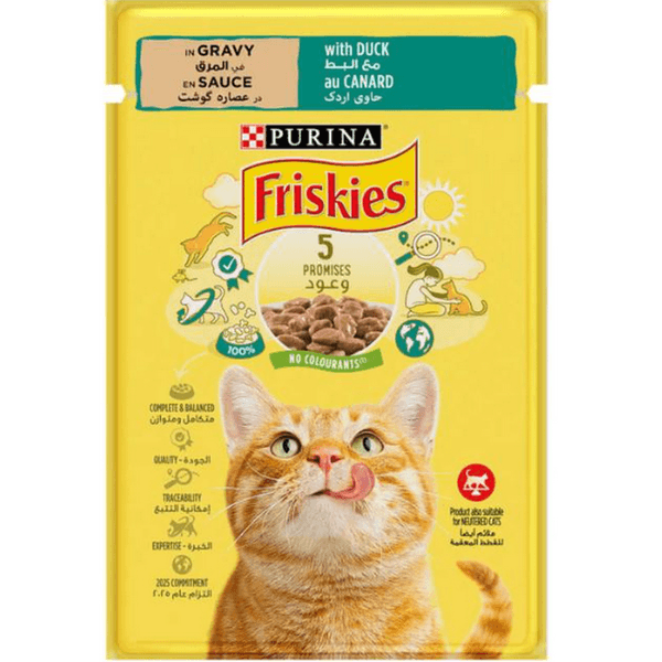 FRISKIES Chats Canard pouchons 85GR (76718)