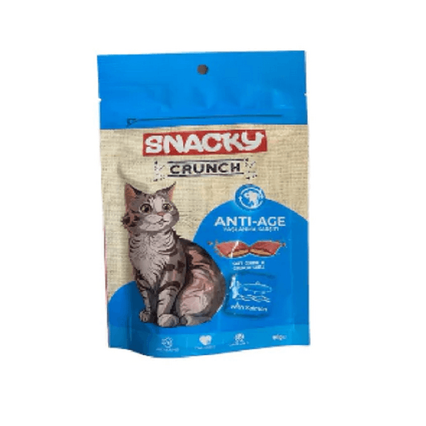 SNACKY CAT CRUNCH ANTI-ÂGE SAUMON 60G (02286)