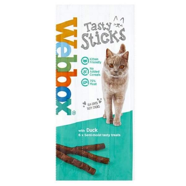 Webbox Chats Délice Savoureux Bâtons Avec Canard 6 Bâtons 30g (05252)