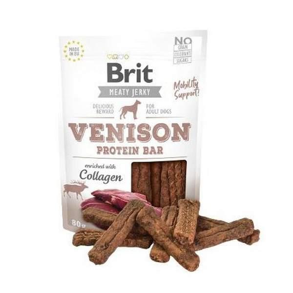 Brit Jerky Venison Protein Bar Snack treat for dogs 80g (43731)