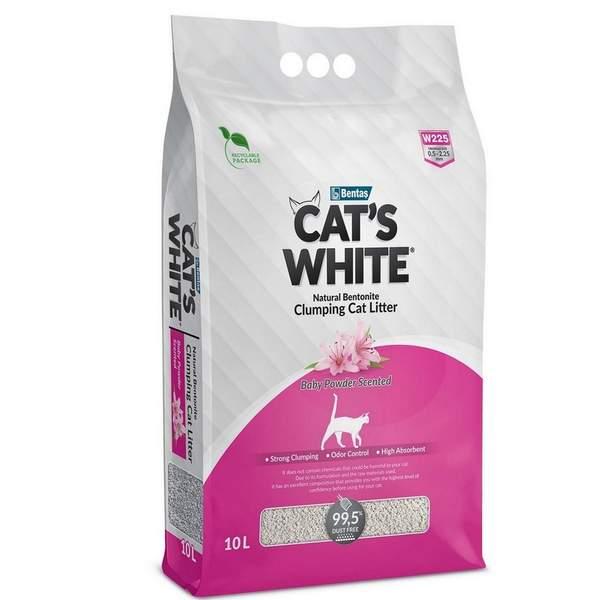 CATS WHITE litière baby powder 10L (61013)