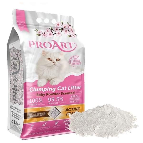 PROART Cat litter with Baby Powder Scent 5 L (74528)