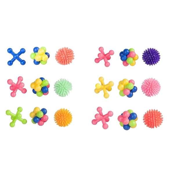 FLAMINGO JOUET JUNA BALLE BALLE À PICOTS ÉTOILE PLUSIEURS COULEURS (40435)