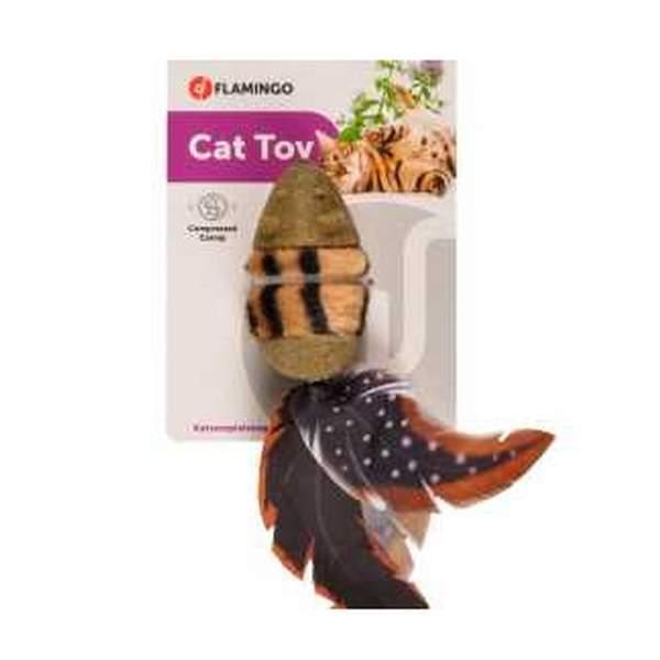 FLAMINGO Jouet souris flamant rose pour chat - Marron 15 x 4 x 3 cm (49862)