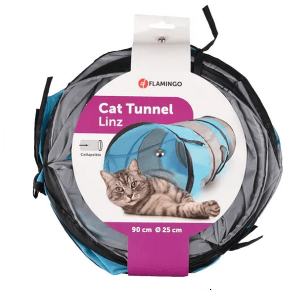 FLAMINGO Tunnel pour chat linz 1 trou 90cm diam 25cm (67354)