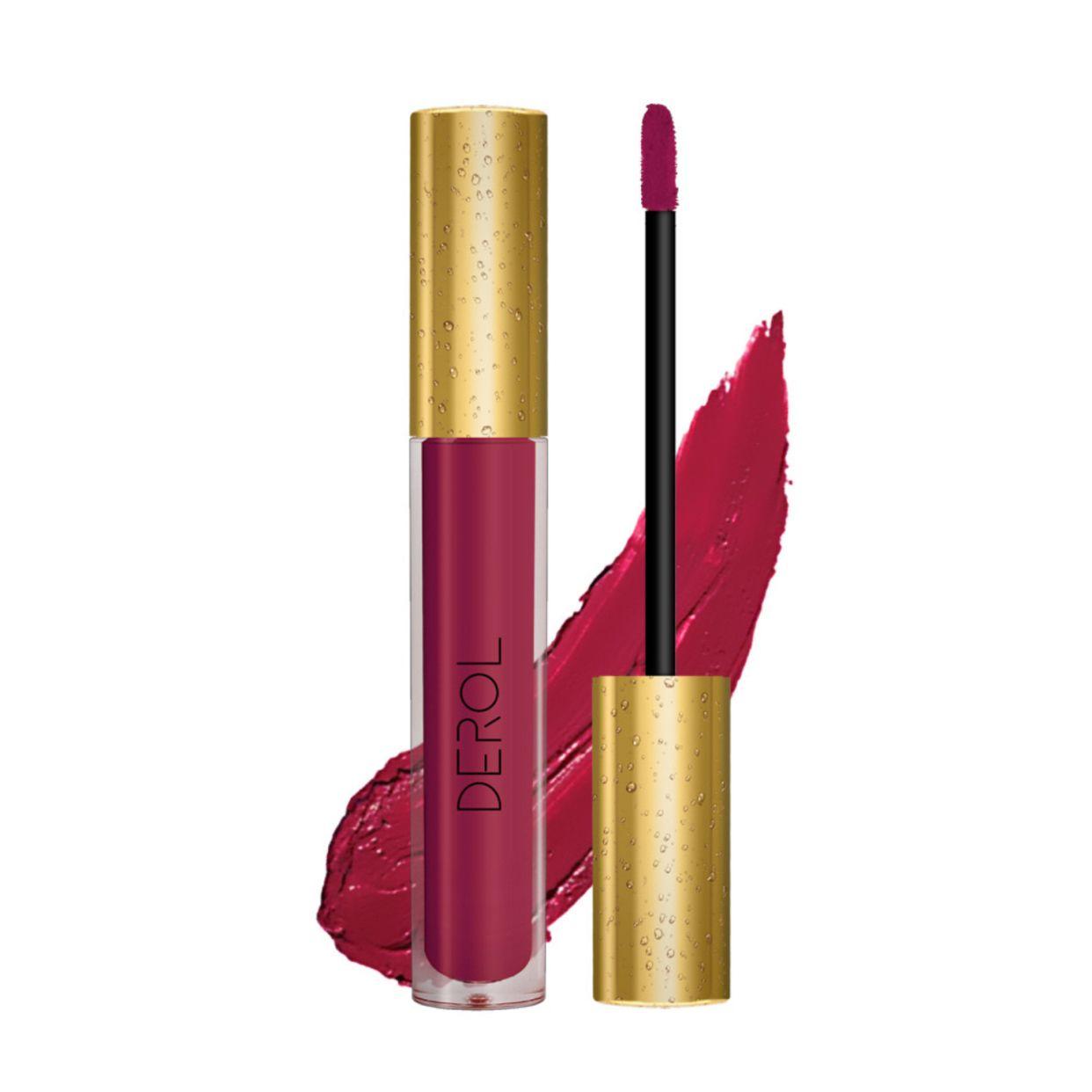 DEROL Gloss à lèvres mat longue tenue couleur #08 BERRY - 5.5ml