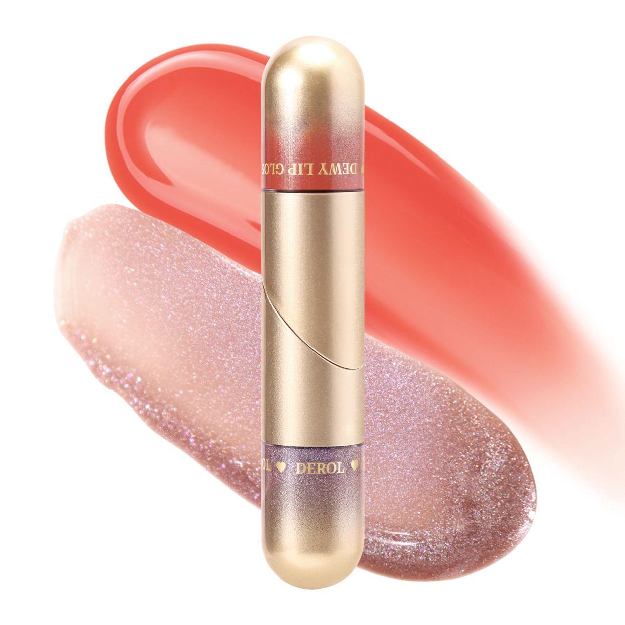 DEROL Romantic Love Dewy Lip Gloss 2N1 Rich Colors #02 Mingle