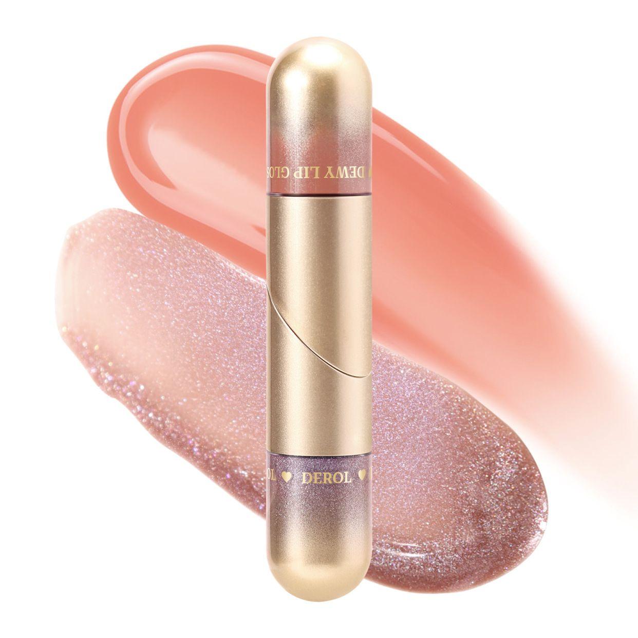 DEROL Romantic Love Dewy Lip Gloss 2N1 Rich Colors #04 Affection